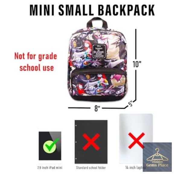 Disney Nightmare Before Christmas Mini Backpack Canvas Purse Adjustable Straps main image 4